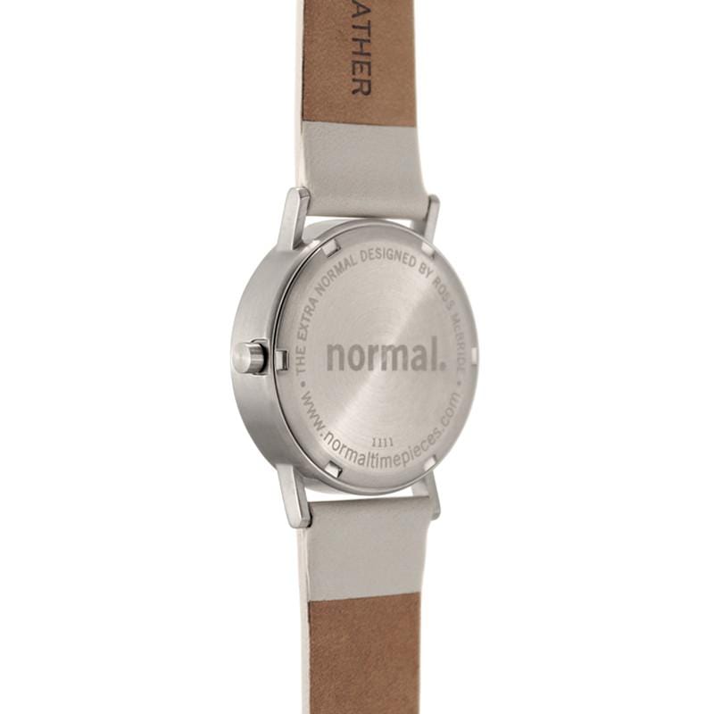 Extra Normal 真皮32mm錶面腕錶 - 白