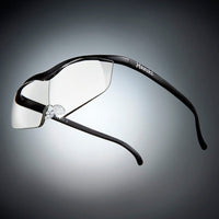 葉月抗藍光透明眼鏡式放大鏡1.85倍大鏡片(黑)