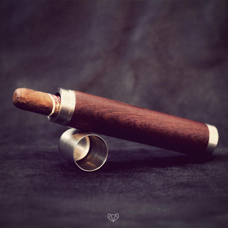Cigar tube雪茄管-桃花心木