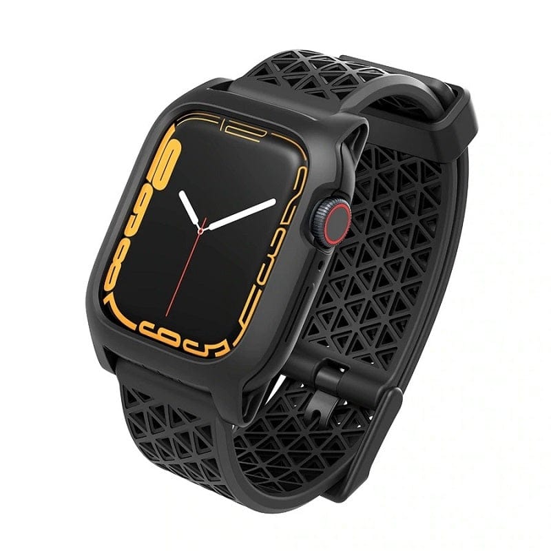 Apple Watch  S7 耐衝擊防摔保護殼(含錶帶)  黑色  共兩款