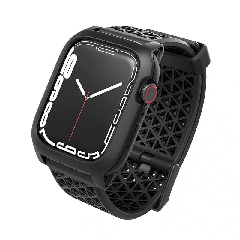 Apple Watch  S7 耐衝擊防摔保護殼(含錶帶)  黑色  共兩款