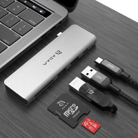 CASA Hub 5E USB-C 五合一高速供電讀卡多功能集線器 灰