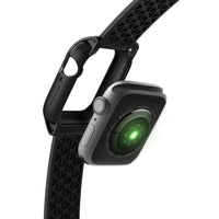 Apple Watch 40mm SE/S6/S5/S4 耐衝擊防摔保護殼(含錶帶)-黑色