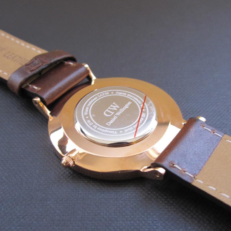 瑞典 Daniel Wellington Bristol Lady 深棕色皮革錶帶 玫瑰金錶框 女錶 36mm