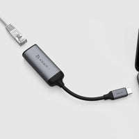 CASA e1 USB Type-C 公 對 Gigabit 高速乙太網路 轉接器 灰