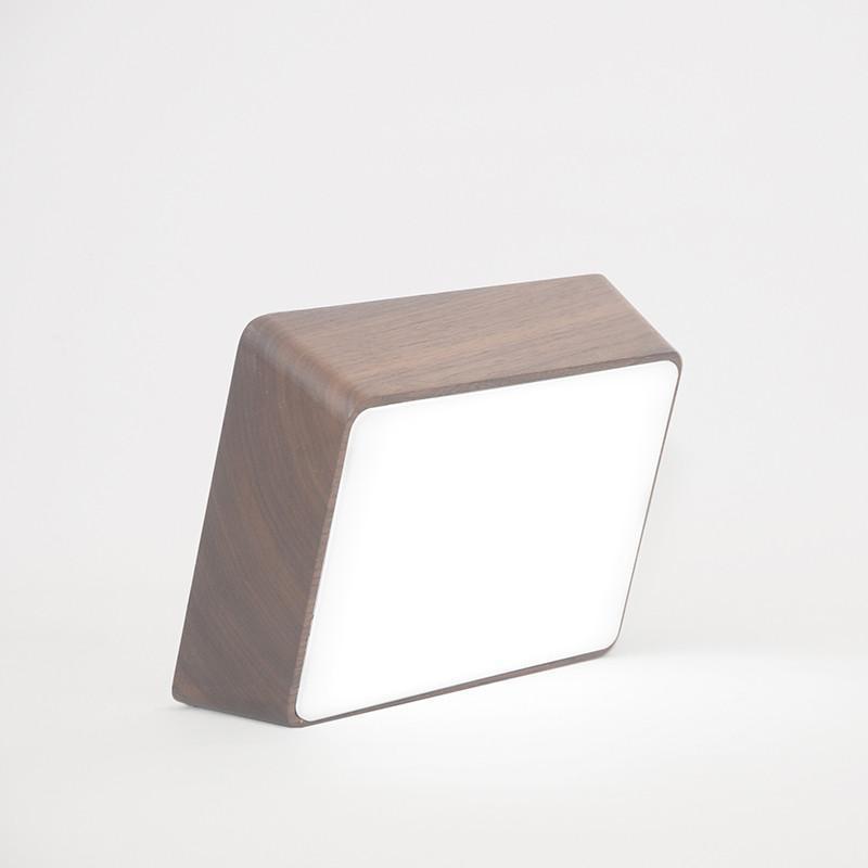 極簡、可攜、自動感應LED設計精品磚塊燈 - 胡桃木
