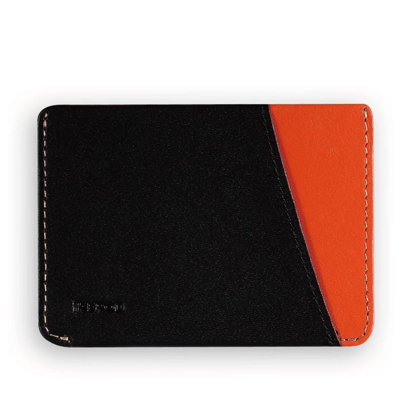 Micro Slim Card Wallet極簡超薄卡夾-Black黑橘
