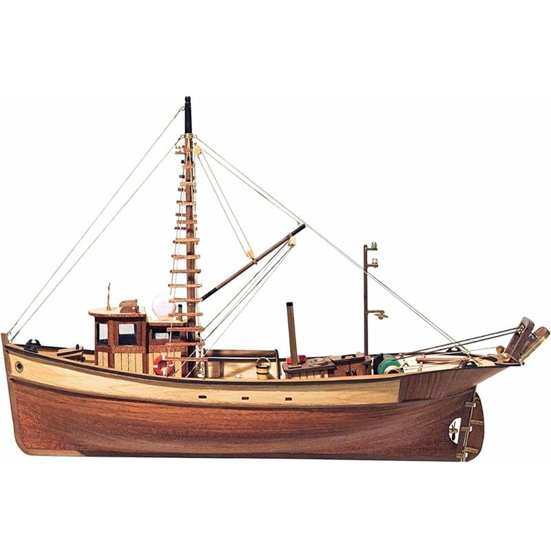Palamós 帕拉莫斯近海捕魚船 - 奧克爾木質精品模型套組 | 難易度 : 最入門