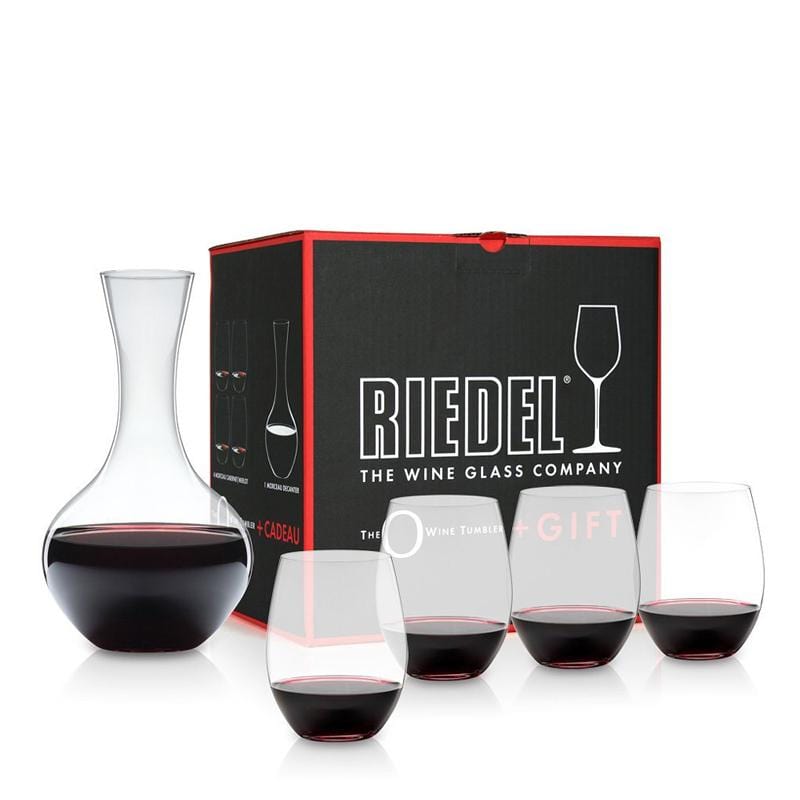 Riedel O Wine Tumbler 5件超值組-買紅酒杯4入，送醒酒瓶1只