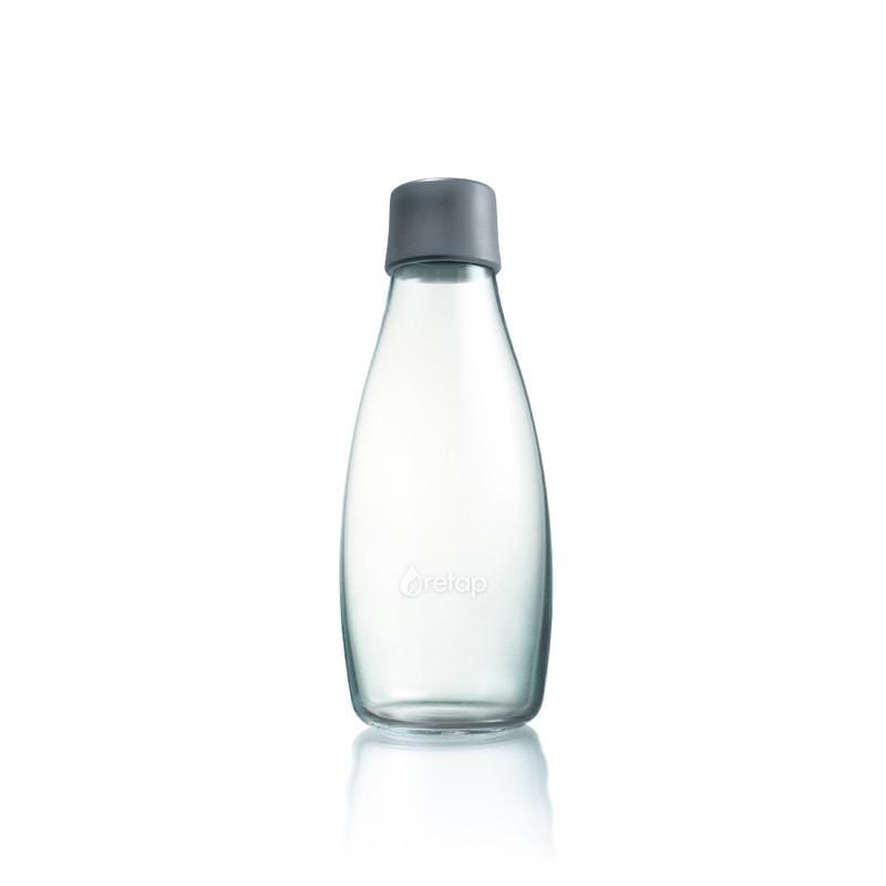 極輕、無毒、耐熱隨身玻璃水瓶(500ml) - 極簡灰Grey