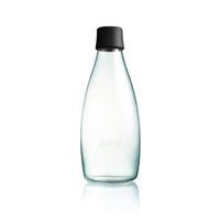 極輕、無毒、耐熱隨身玻璃水瓶(800ml) - 都會黑Black