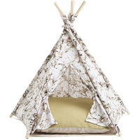 毛寶貝的新窩：迷你印地安帳篷Small Tepee Tent - 卡其(小)