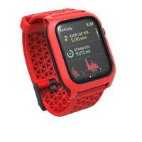 耐衝擊防摔保護殼(含錶帶)-紅色 Apple Watch  SE/6/5/4  44mm