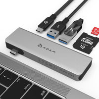 CASA Hub 5E USB-C 五合一高速供電讀卡多功能集線器 灰