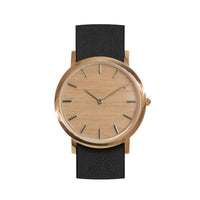 Classic Watch 經典款自然木手錶 - 淺色木(黑錶帶)