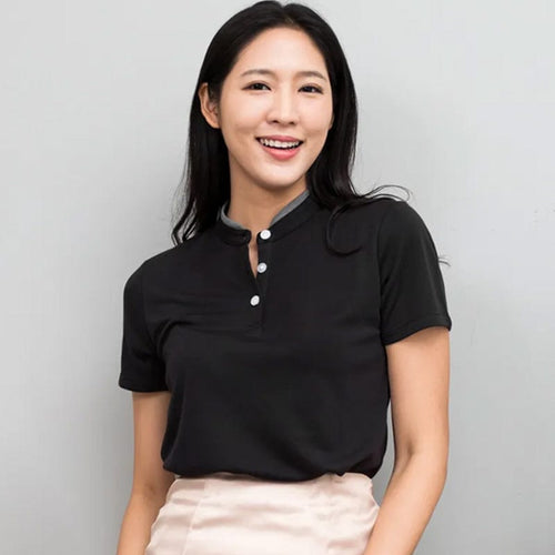 奇異涼感POLO(女立領)