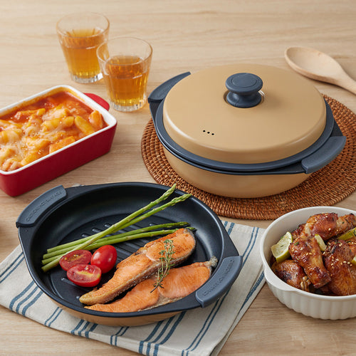 微波專用煎蒸煮料理鍋