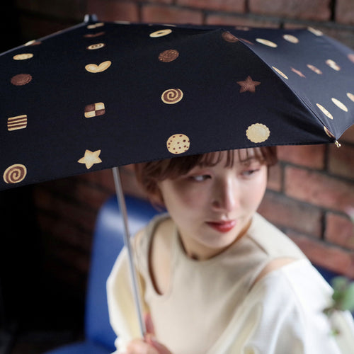 50公分輕量傘彎把(餅乾黑)-NO.1678-1