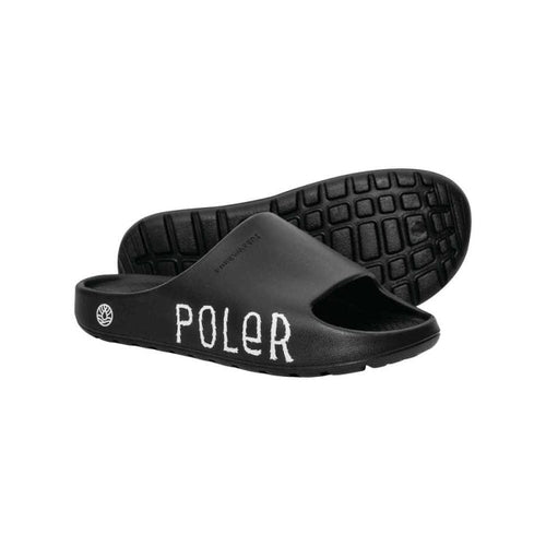 Freewaters® X POLeR®  - 全新舒適系列 Cloud9 Slide 聯名款防水氣墊涼鞋 / 男鞋 / POLER 黑色