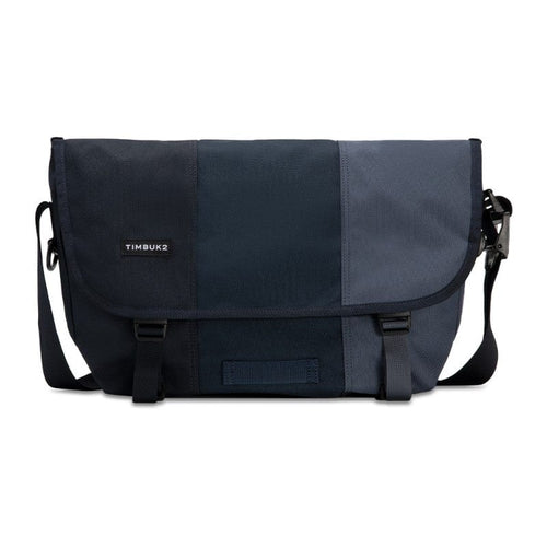 經典郵差包 M  / 灰藍黑拚色