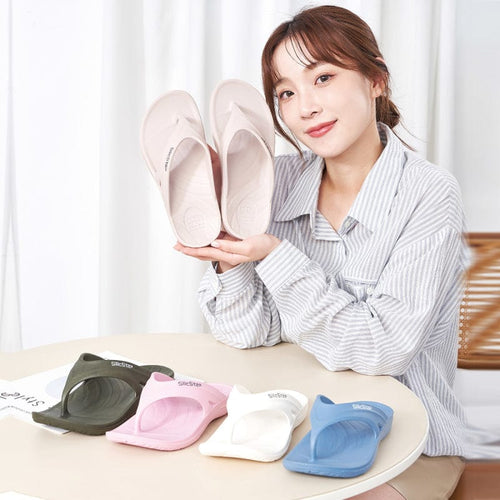 SilicStep 矽晶減塑環保足弓夾腳拖鞋 雙足減塑組
