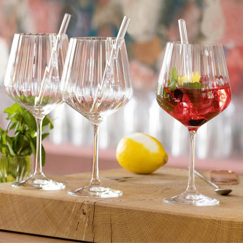 歡慶琴湯尼調酒杯8件組(調酒杯4入+短吸管4入)
