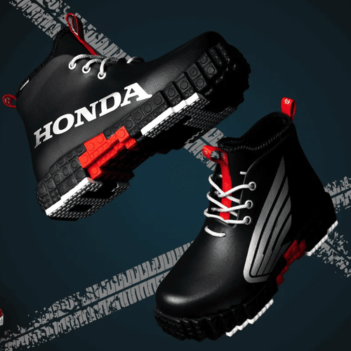 【限時3天送品牌鞋扣】XPRESOLE HONDA 全防水咖啡靴 Evo2 - 黑曜飛翼_積木靴大杯