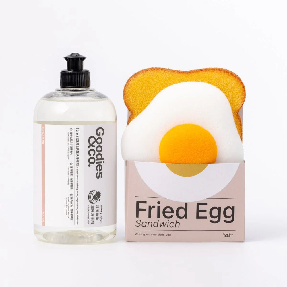 every_day蔬果碗盤濃縮洗潔劑 + every_day荷包蛋吐司清潔海綿組