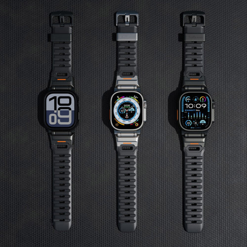 Apple Watch Fusion剛柔系列不銹鋼混搭堅軔柔和矽膠透氣錶帶(44/45/46/49mm)