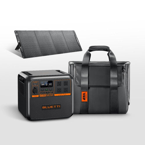 1800W 電吉拉行動電站＋200W太陽能板＋收納包 (全套組)