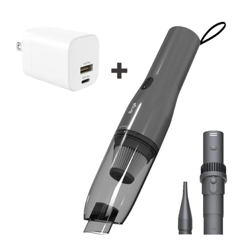 M5手持式無線吸塵器＋GaN 35W快速充電器