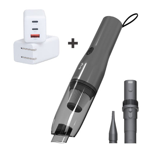 M5手持式無線吸塵器＋GaN 67W快速充電器