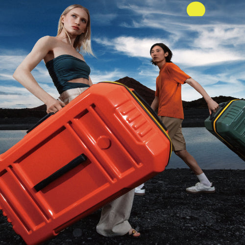 REMPART-29吋旅行箱-軍綠色/煤灰色/橘色