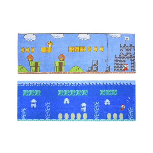 超級瑪利歐純棉刺繡毛巾(34×100cm)-2入組