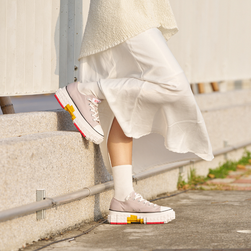 XpreSole Fun咖啡防水積木鞋-芝麻拿鐵