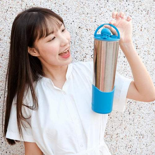 鈦好禮【獨家再贈細吸管＆手提袋】純鈦鯨魚杯2代1000ml 獨家組_粗+細吸管組合+手提袋