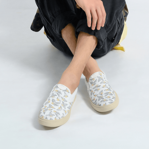 XpreSole CODY 咖啡防水休閒鞋-白咖啡花