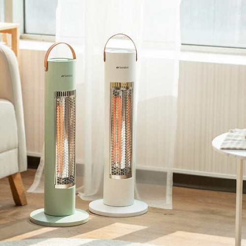 瞬熱自動擺頭碳素電暖器 2入組