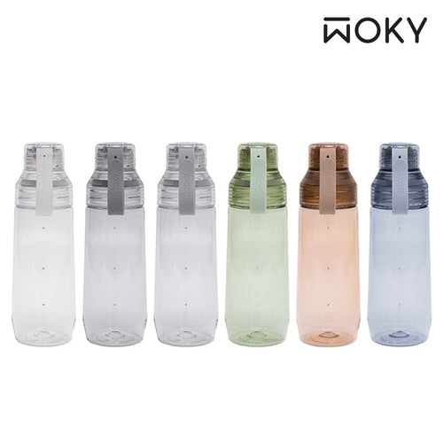 WOKY 沃廚 Ecozen透明水瓶600ml-附彈跳吸管