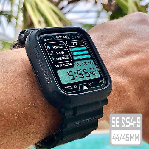 Apple Watch 9/8/7/6/5/4/SE 一體成形軍規錶帶 - 41mm（4色）