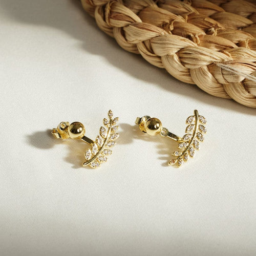 知性女神月桂葉耳環