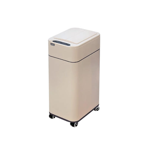 隨行太空艙-不鏽鋼雙開蓋感應垃圾桶20L ELPH9811U-O 白色/鈦金色