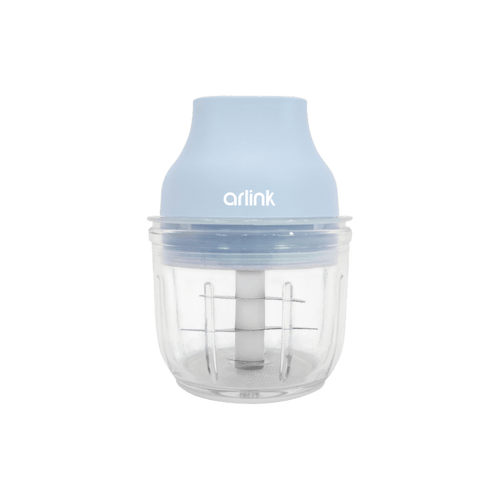鬆搗菜菜籽 多功能電動食物調理機(天空藍/奶茶棕)