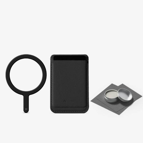 Cache 3.0 快取感應革夾 & MagSafe 磁吸環& 皮革保養油