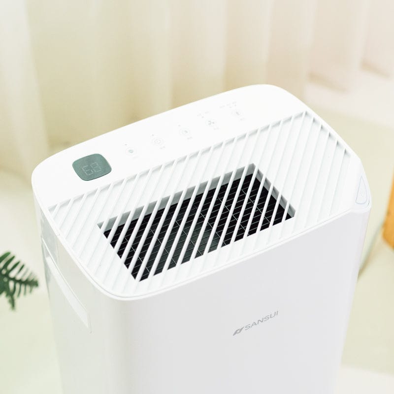 白い除湿機 スタイリッシュタワー型 白立方16L極靜殺菌除濕機WHITE ONE | SANSUI山水| citiesocial | 找好東西