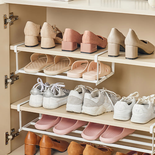 櫃子下層板用收納掛架/鞋架/置物架-小款