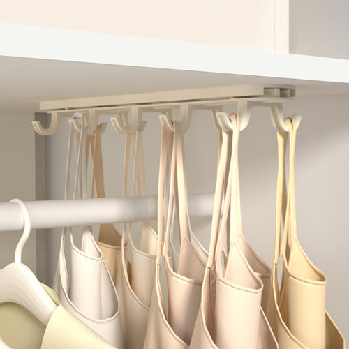 無痕免鑽釘雙排掛勾衣架/背心掛架-3入