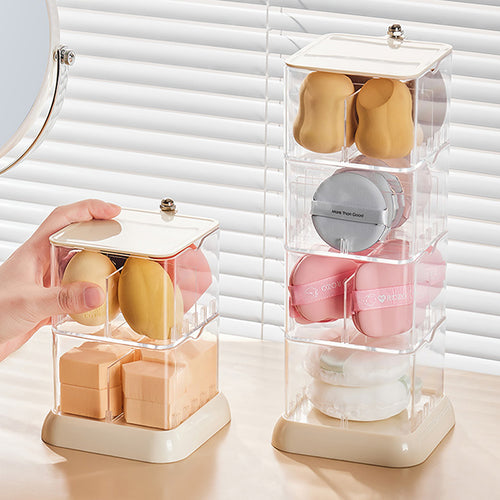 美妝蛋/粉撲/化妝海綿收納盒(雙層)