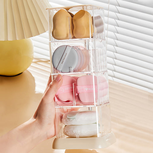 美妝蛋/粉撲/化妝海綿收納盒(四層)