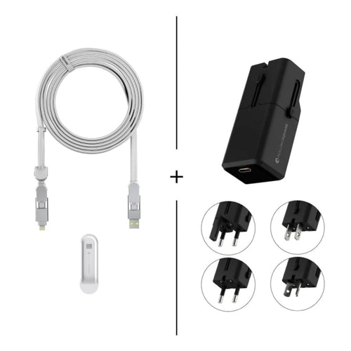 旅充雙件組 | XL-300公分(白色) + 萬國充電器